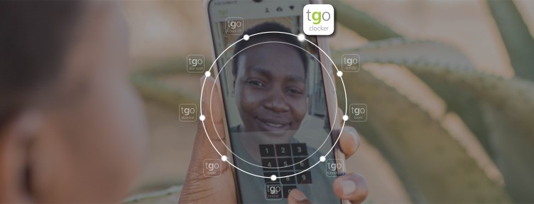 Image designed by Creative Insight and shows the TGO Clocker app